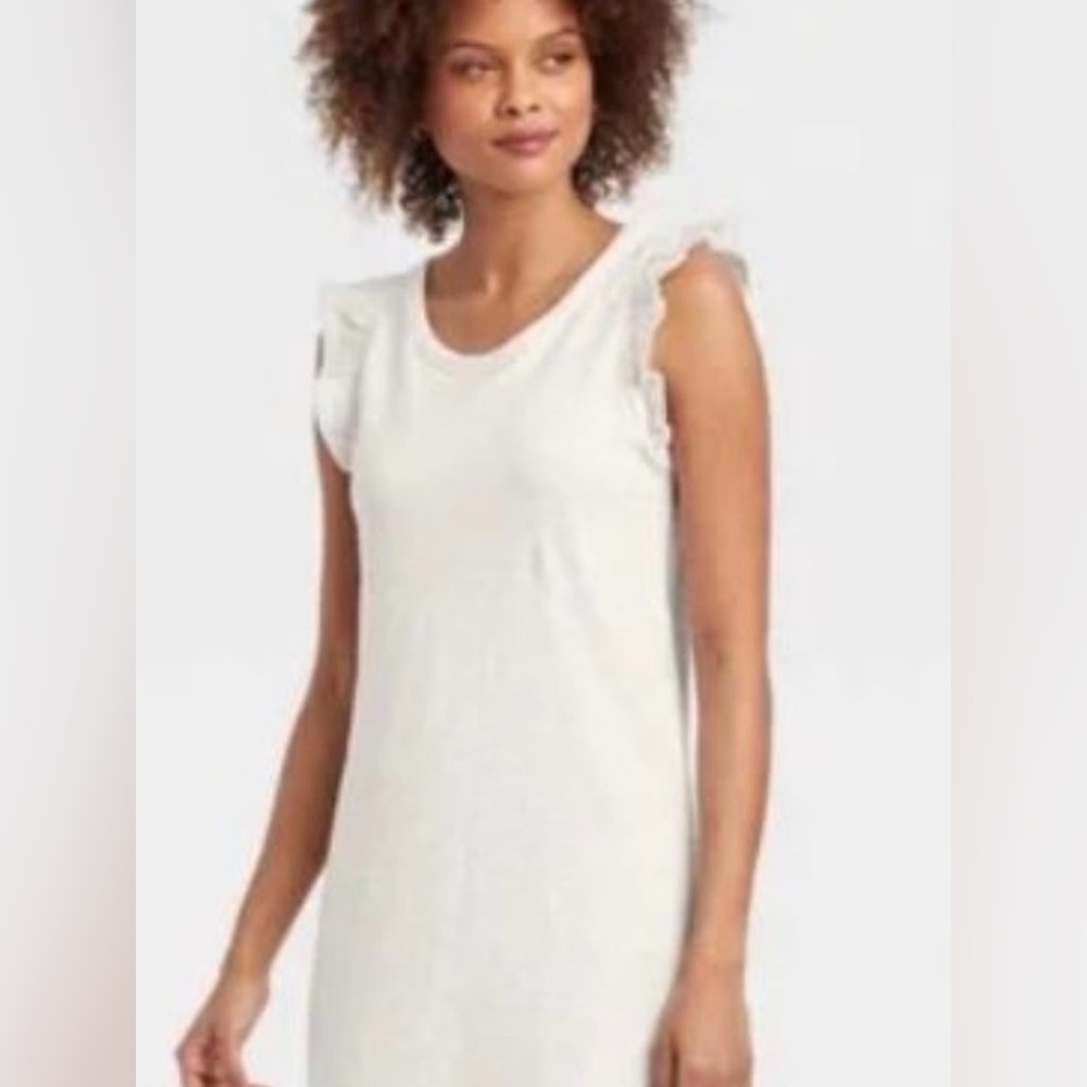 NWT Universal Thread Sleeveless Cotton Dress in Cream Size XS